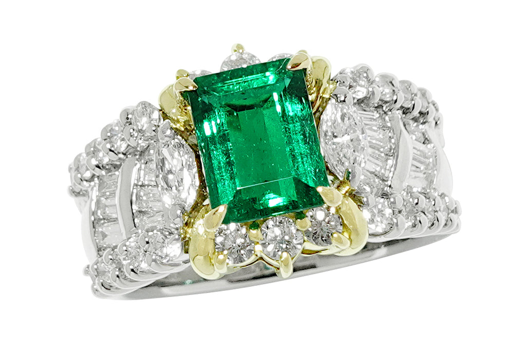 Emerald Pt900/K18エメラルド ダイヤモンドリング (NO.48443-B) – JEX 