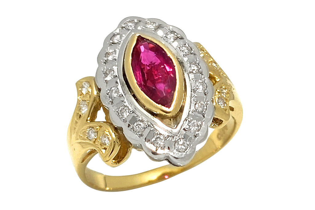 Miaw k18 pt900 ルビー ダイヤモンド　リング Ruby K18/Pt900ルビー ダイヤモンドリング (NO.49153) – JEX宝石