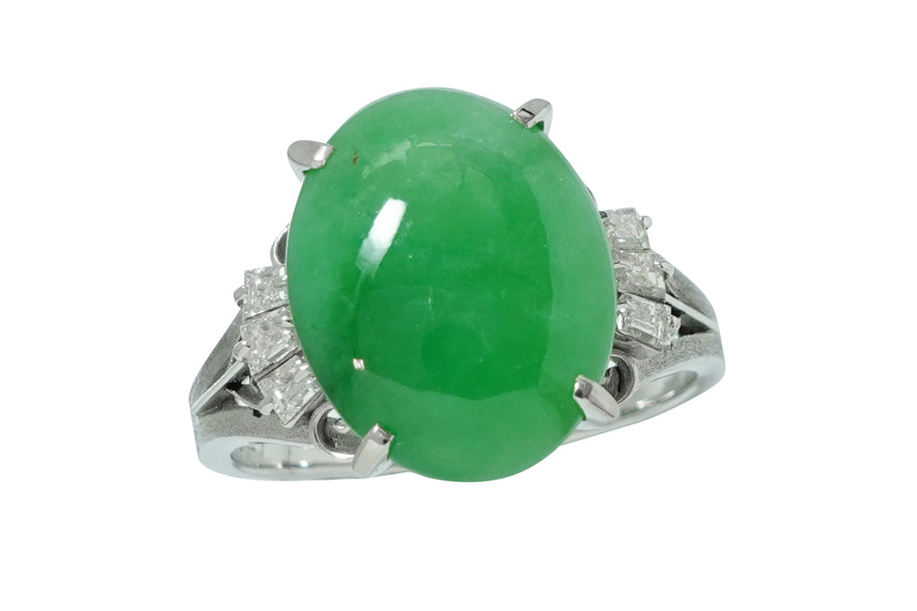 Jadeite Pt900翡翠 ダイヤモンドリング (NO.49189) – JEX宝石