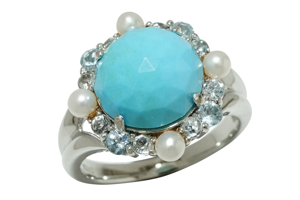 Turquoise K18WGトルコ石 ベビーパールリング (NO.49314) – JEX