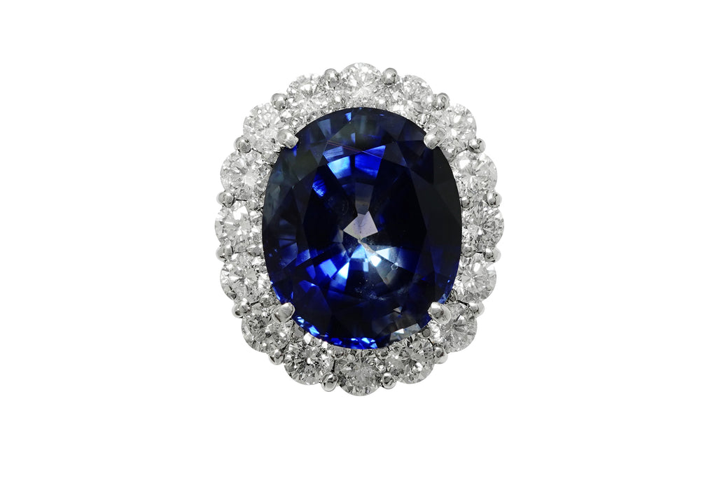 PT900 サファイヤ リング PT900 サファイア 1.65 ダイヤモンド 0.43