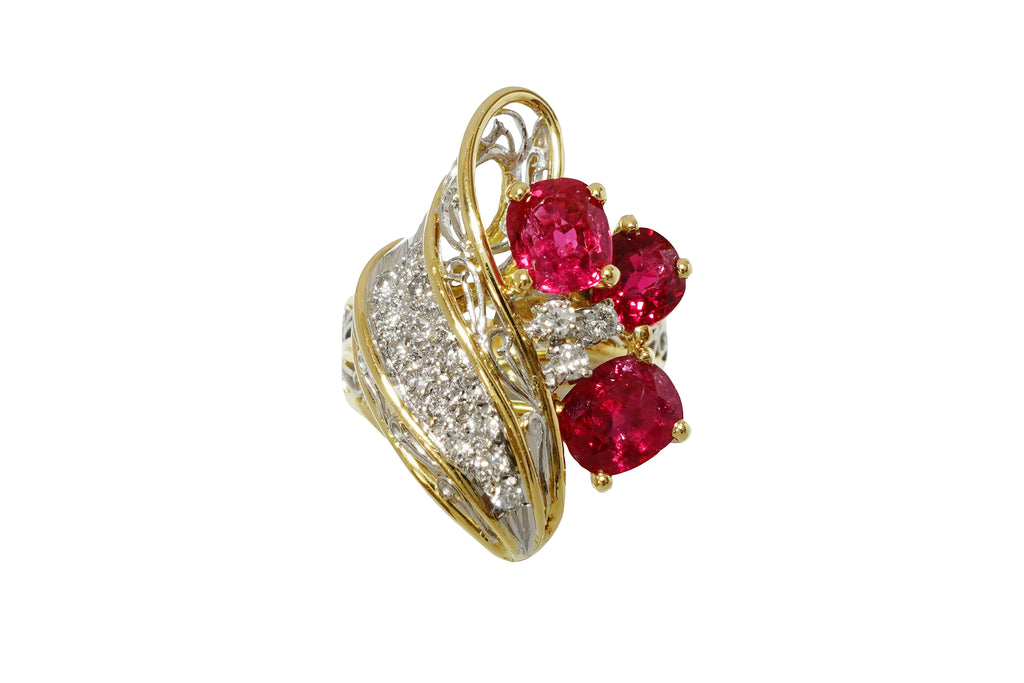 Ruby K18/WGルビー ダイヤモンドリング (NO.49615) – JEX宝石 Ruby K18/WGルビー ダイヤモンドリング (NO.49615) – JEX宝石