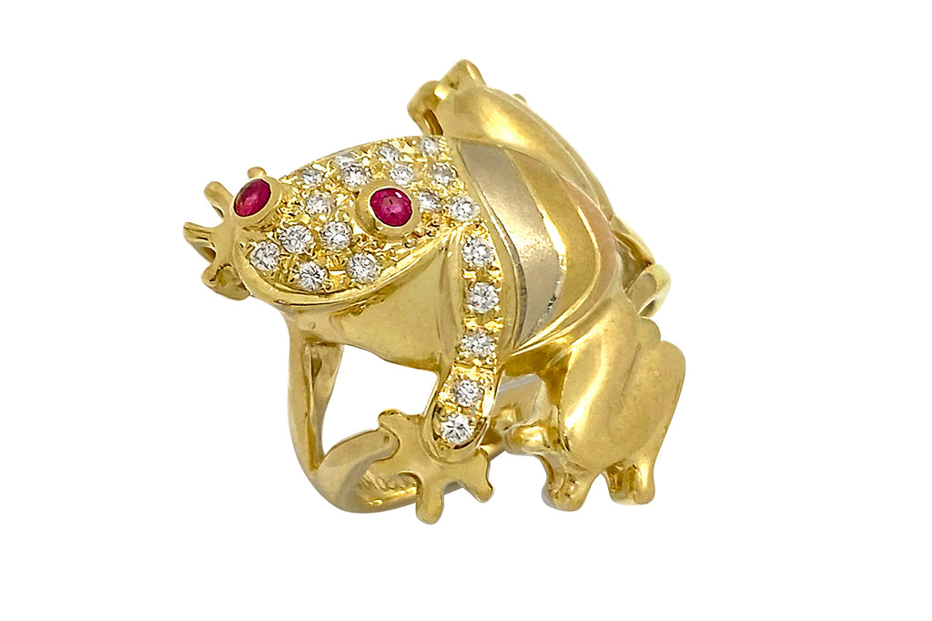 Diamond K18/WG/PGダイヤモンド ルビーリング (NO.49619) – JEX宝石