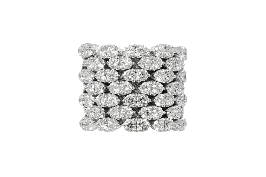 【102N4850Y】K18WG 天然ダイヤモンド リング 9.5号 9 ファッション 【102N4850Y】K18WG 天然ダイヤモンド リング 9.5号