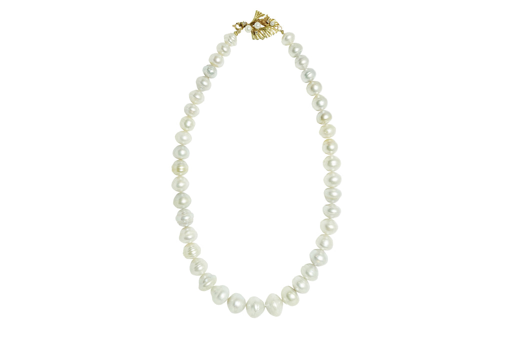 Pearl K18パール ダイヤモンドネックレス＆イヤリング (NO.50340