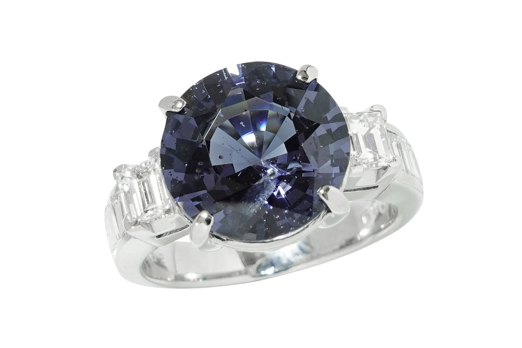 Spinel Pt900ブルースピネル ダイヤモンドリング (NO.50560) – JEX宝石