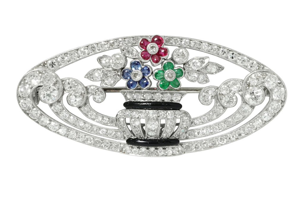 ペンダントトップ　ブローチ K18 silverルビー　サファイヤ　エメラルド✨ MIKIMOTO 【ミキモト】Pt1000サファイヤ ルビー エメラルド オニキス