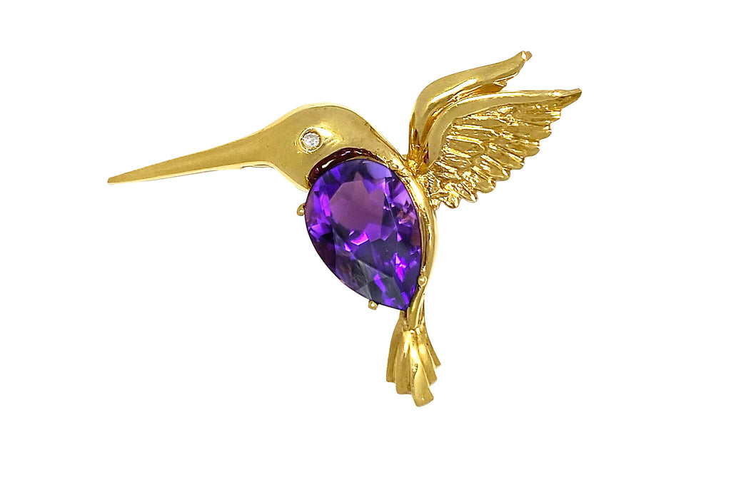 Amethyst K18アメシスト ダイヤモンドブローチ (NO.62219) – JEX Amethyst K18アメシスト ダイヤモンドブローチ (NO.62219) – JEX