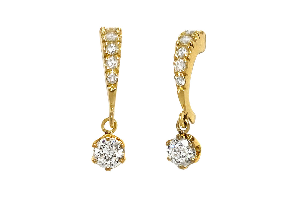 K18ダイヤモンドピアス アガット K18 ダイヤモンド ピアス