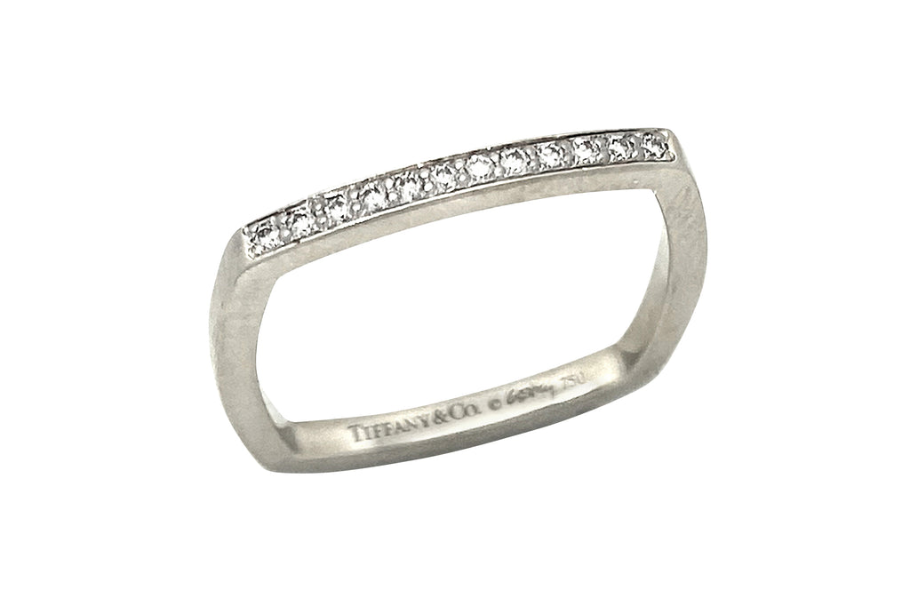 ティファニー　18WGダイヤ入りリング TIFFANY & CO. 【ティファニー】K18WGダイヤモンドリング (NO.62378