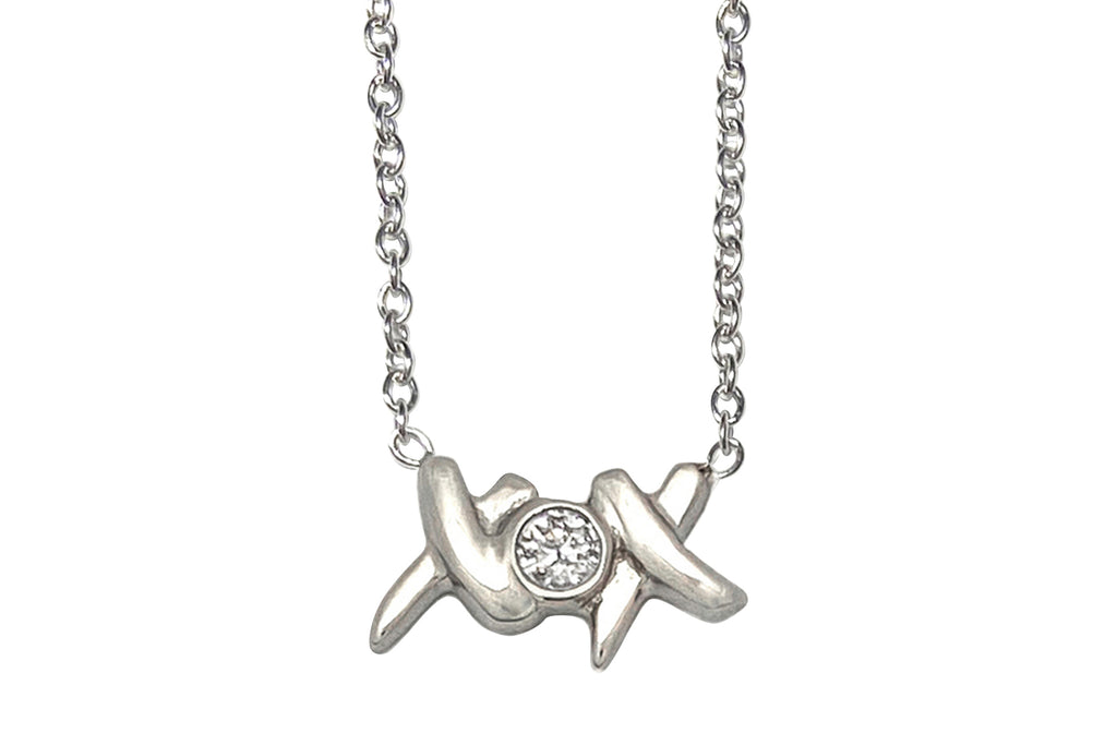 TIFFANY & CO. 【ティファニー】K18WGダイヤモンドネックレス (NO 