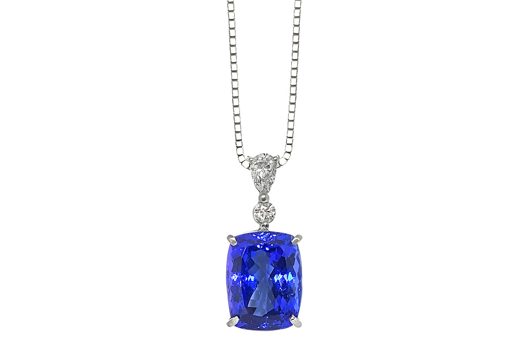 Tanzanite Pt900/850（NC）タンザナイト ダイヤモンドペンダント (NO 