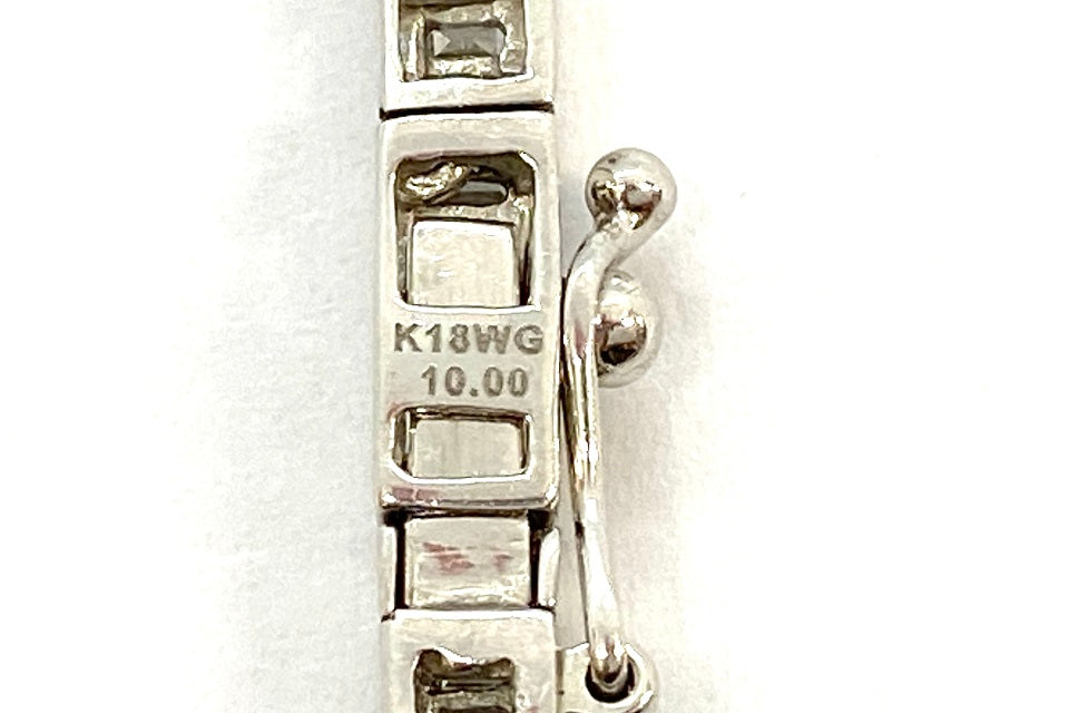 Diamond K18WGダイヤモンドネックレス (NO.128221-B)