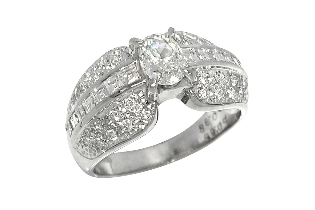 pt900 ダイヤ リング pt900ダイヤ柄リング2423K2505