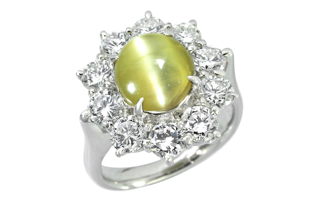 Chrysoberyl Cat's Eye Pt900クリソベリルキャッツアイ