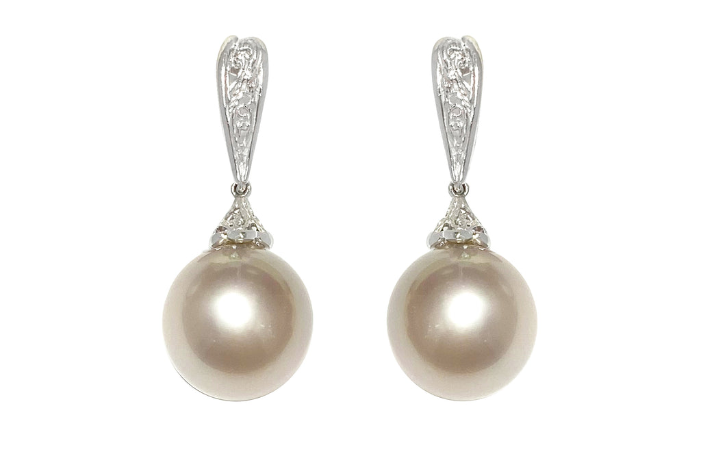 South Sea Pearl K14WG白蝶パールイヤリング (NO.128947) – JEX宝石