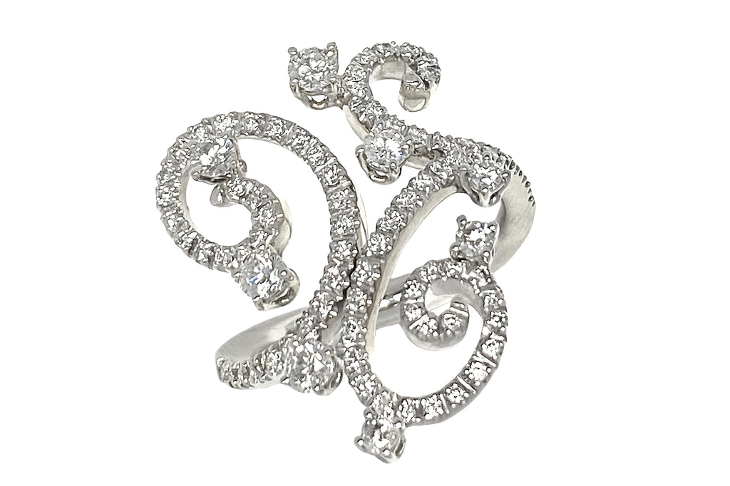 Diamond K18WGダイヤモンドリング (NO.129082) – JEX宝石ギャラリー