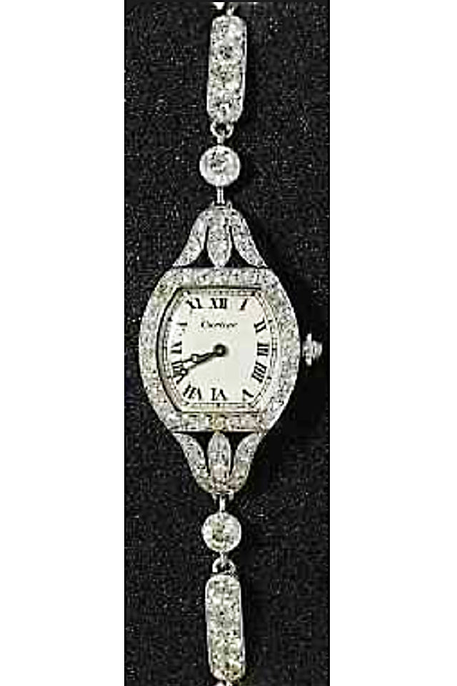 Cartier【カルティエ】K18WGダイヤモンド腕時計(手巻)(No.304675)
