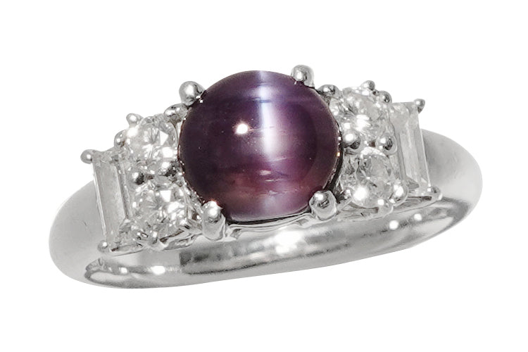 Alexandrite Cat's Eye Pt900アレキサンドライトキャッツアイ ダイヤモンドリング (NO.304159) –  JEX宝石ギャラリーオンラインショップ