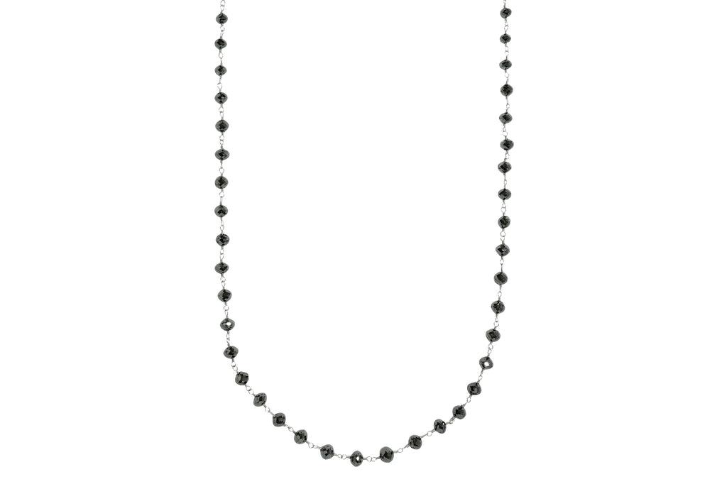 ブラックダイヤモンドK18WGネックレス 天然ブラックダイヤモンドネックレス K18WG 11.25ct Black