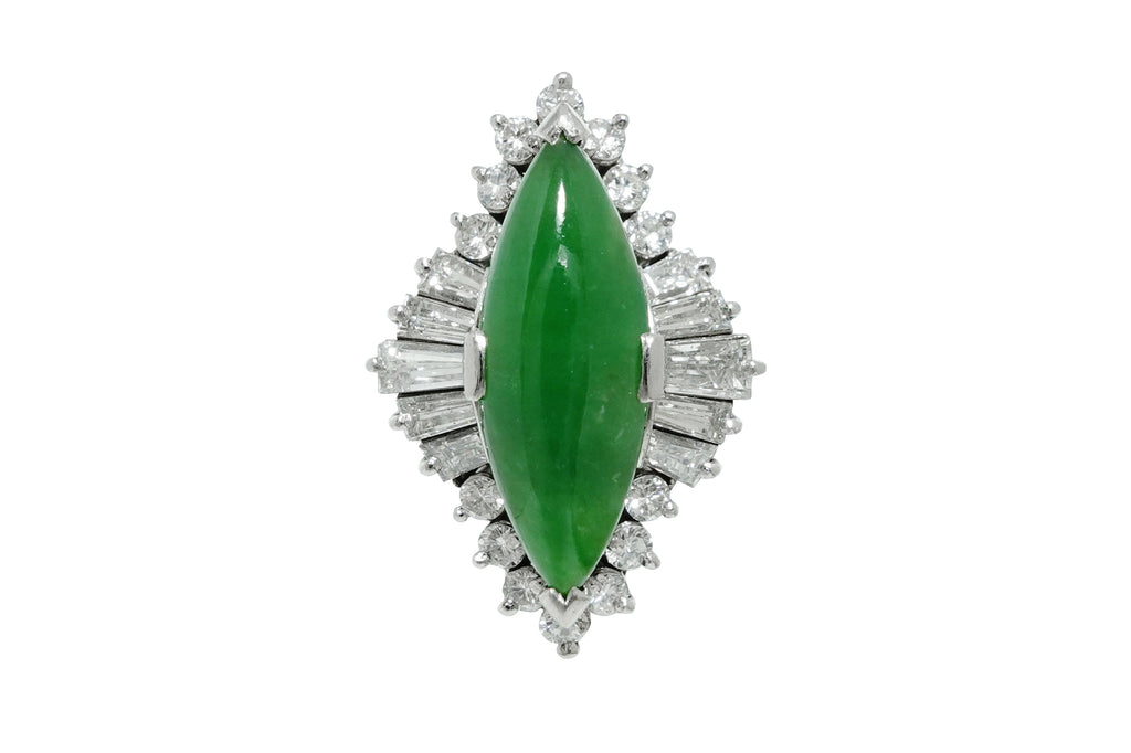 Jadeite Pt900翡翠 ダイヤモンドリング (NO.305334) – JEX宝石 