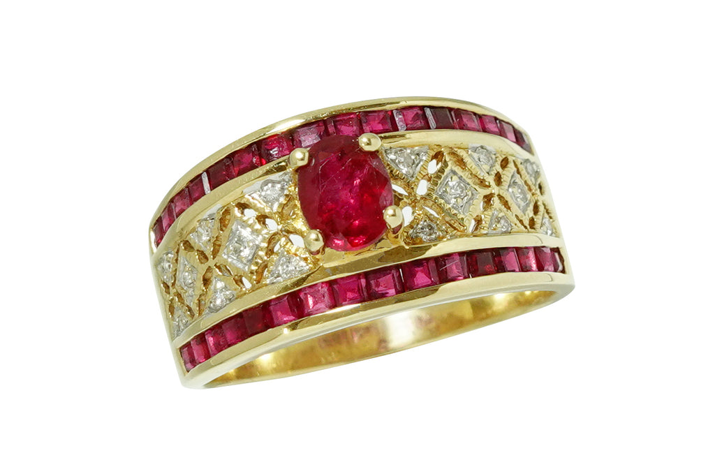 Ruby K18ルビー ダイヤモンドリング (NO.305519) – JEX宝石ギャラリー