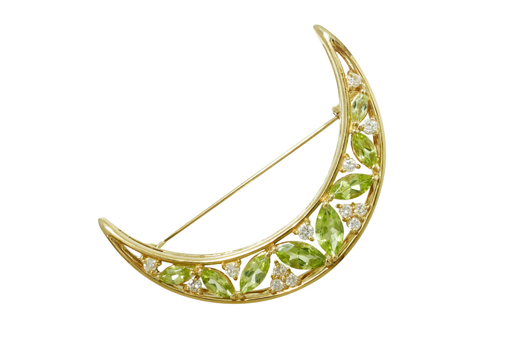 Peridot K18ペリドット ダイヤモンドブローチ (NO.305543) – JEX宝石