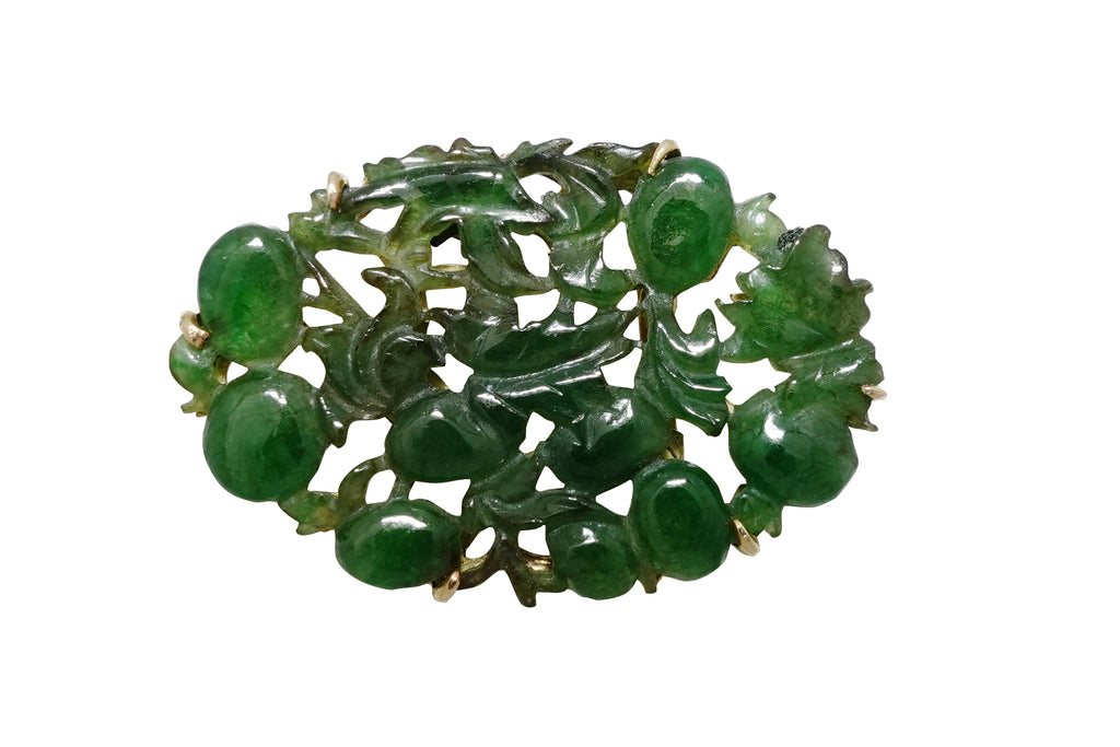 Jadeite K18翡翠帯留 (NO.305617) – JEX宝石ギャラリーオンラインショップ