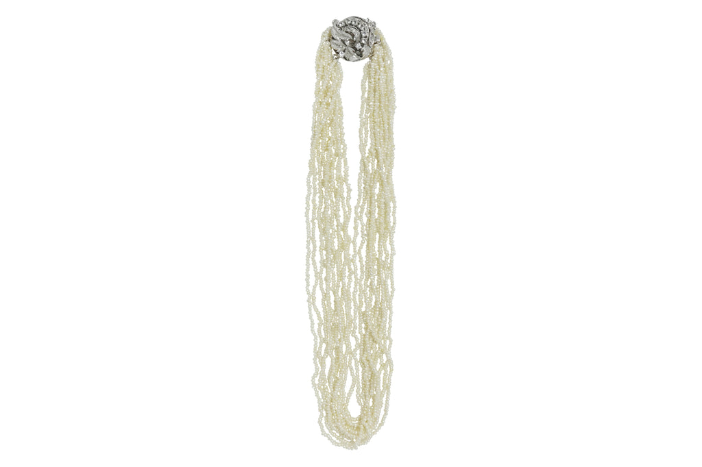 Akoya Keshi Pearl SVアコヤ砂ケシパール10蓮ネックレス (NO.305980 
