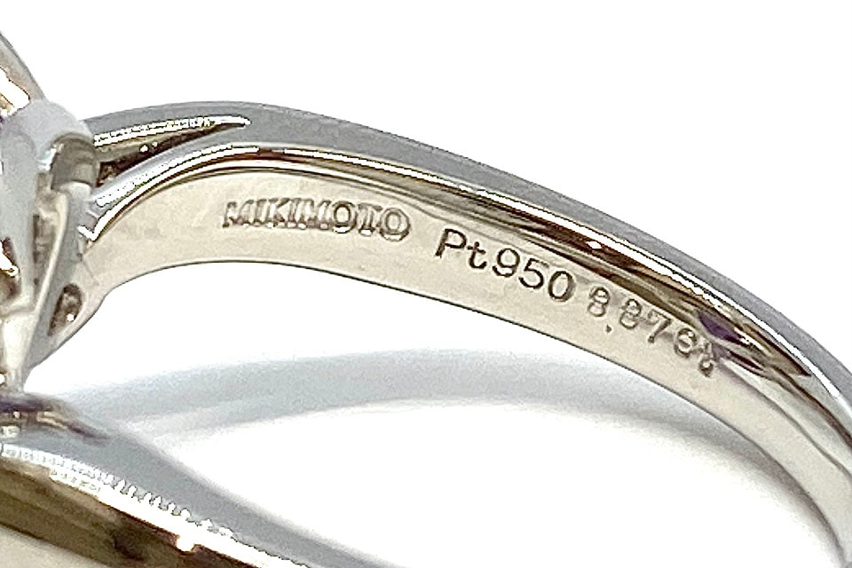 MIKIMOTO 【ミキモト】Pt950アメシスト ダイヤモンドリング (NO.48117-B)