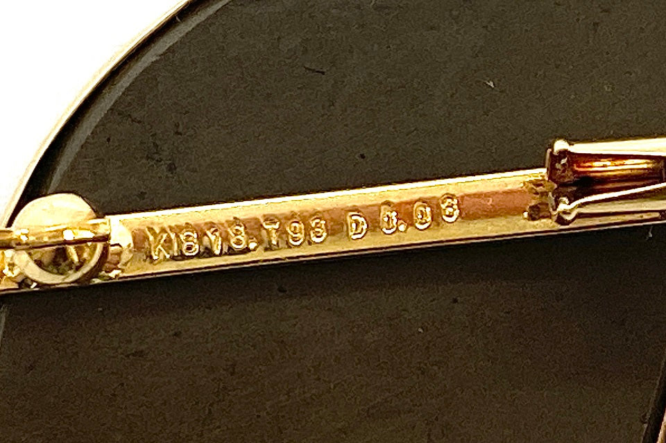 Ammolite K18アンモライト ダイヤモンドペントップ兼ブローチ (NO.61911)