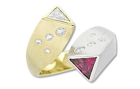 k18 ガーネットとダイヤモンドのリング