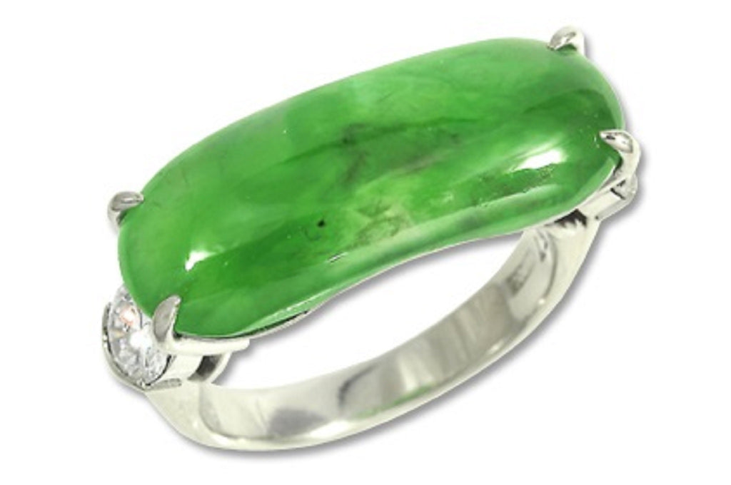 Jadeite Pt900翡翠 ダイヤモンドリング (No.123747) – JEX宝石