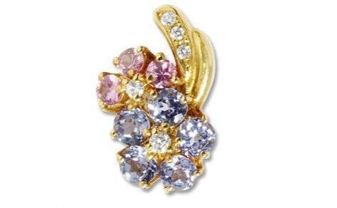 照り照り❗️ピンクトルマリン❣️D0.47CT✨k18バケットダイヤネックレストップ