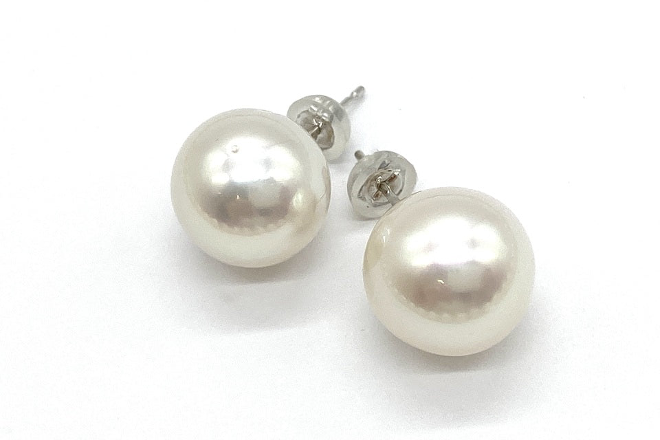 South Sea Pearl SV白蝶パールネックレス＆K14WGピアス (NO.305146)