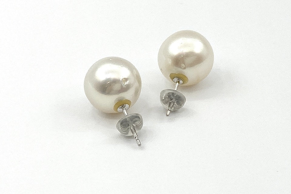 South Sea Pearl SV白蝶パールネックレス＆K14WGピアス (NO.305146)