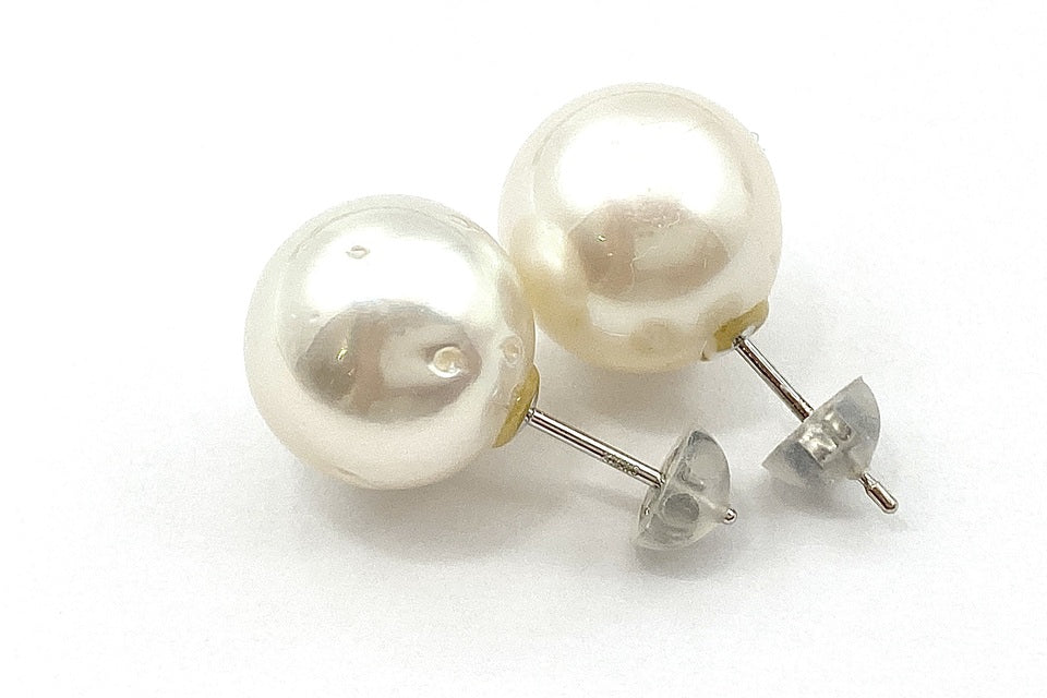 South Sea Pearl SV白蝶パールネックレス＆K14WGピアス (NO.305146)