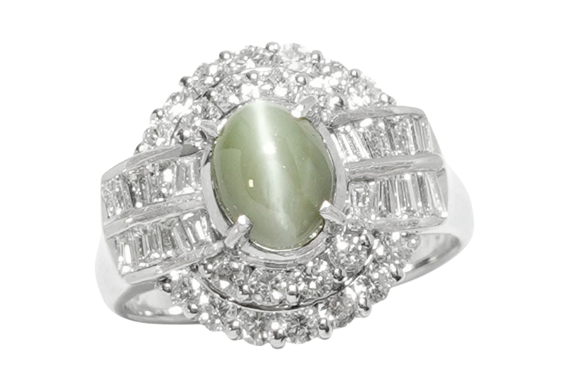 Chrysoberyl Cat's Eye Pt900クリソベリルキャッツアイ