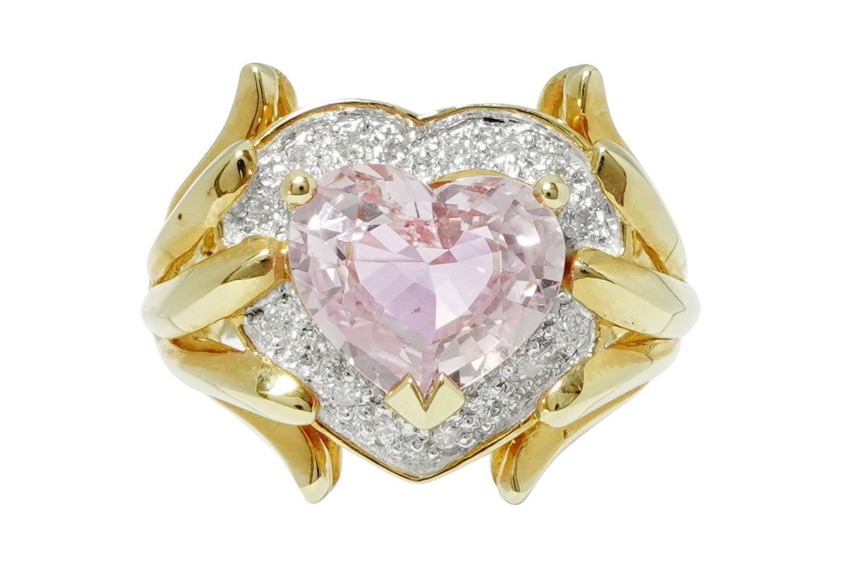 Pink Sapphire K18/WGピンクサファイヤ ダイヤモンドリング (NO.47979)