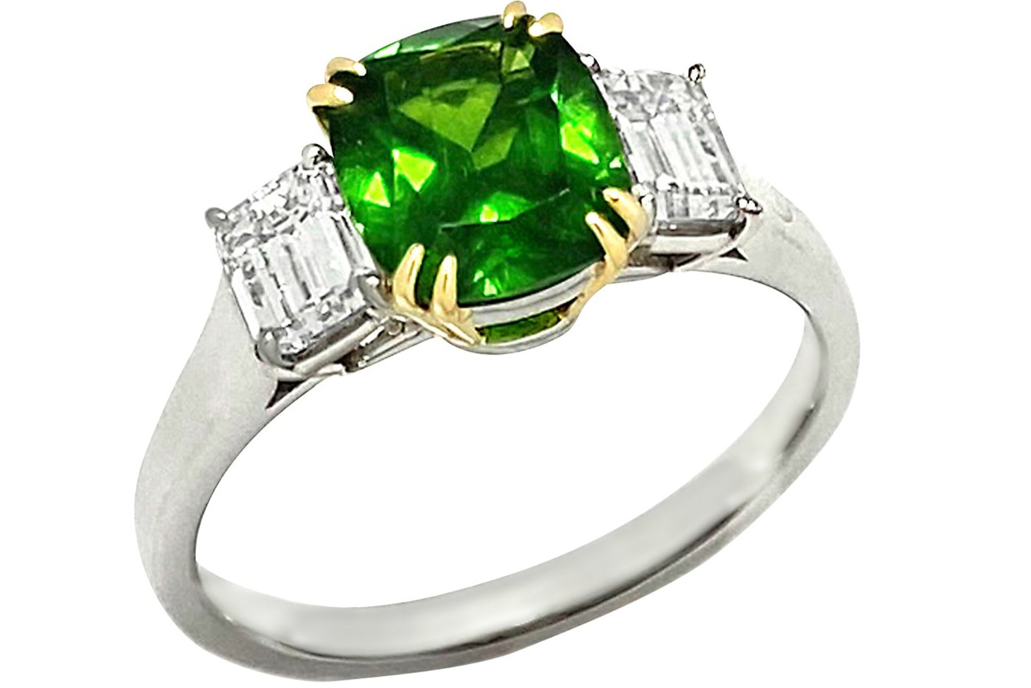 Demantoid Garnet Pt950/K18デマントイドガーネット ダイヤモンドリング (NO.48304-B) –  JEX宝石ギャラリーオンラインショップ