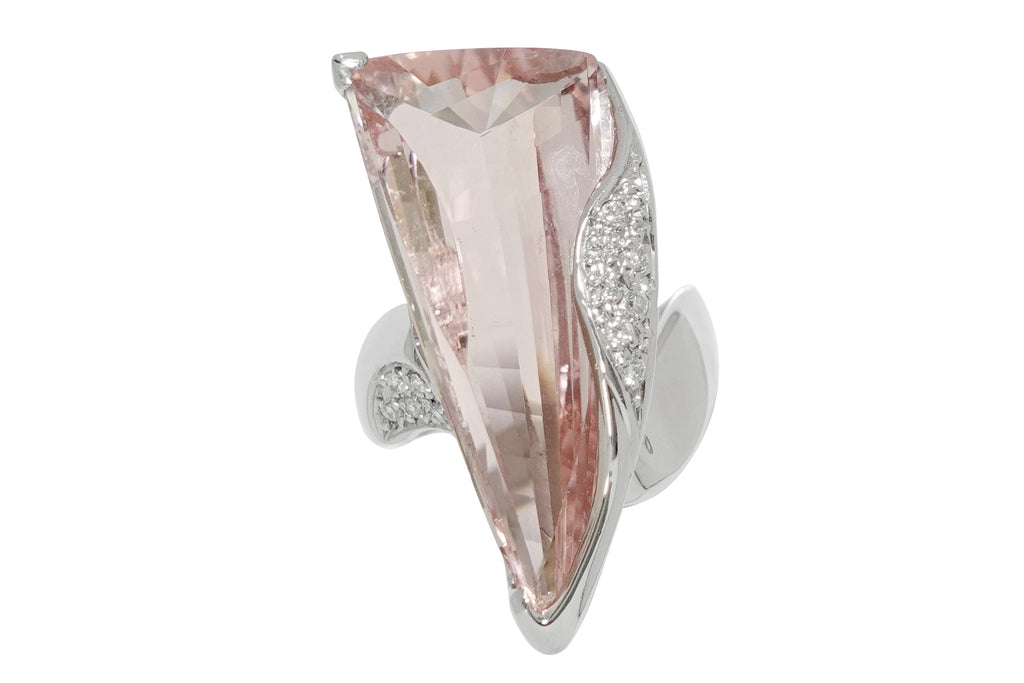 Morganite Pt900モルガナイト ダイヤモンドリング (NO.48338) – JEX ...