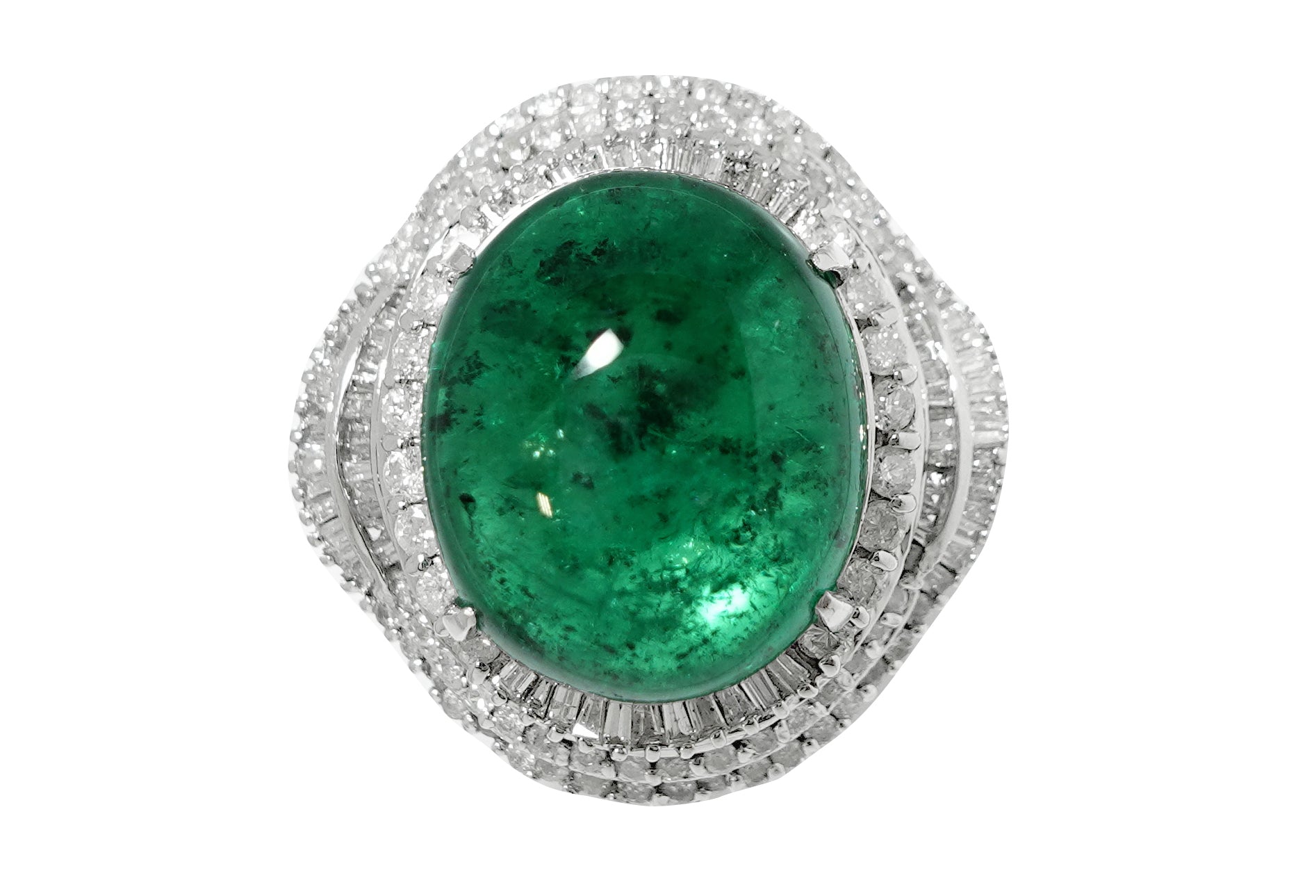 Emerald Pt900エメラルド ダイヤモンドリング (NO.48396) – JEX宝石 