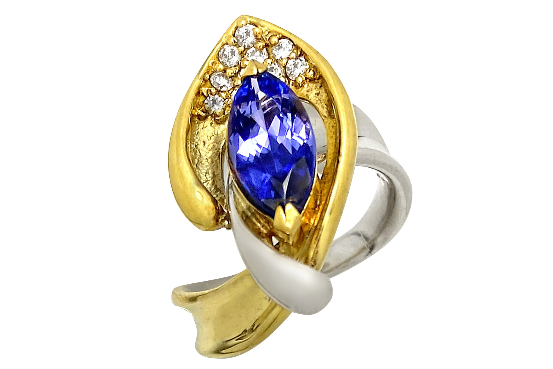 Tanzanite Pt900/K18タンザナイト ダイヤモンドリング (N4O