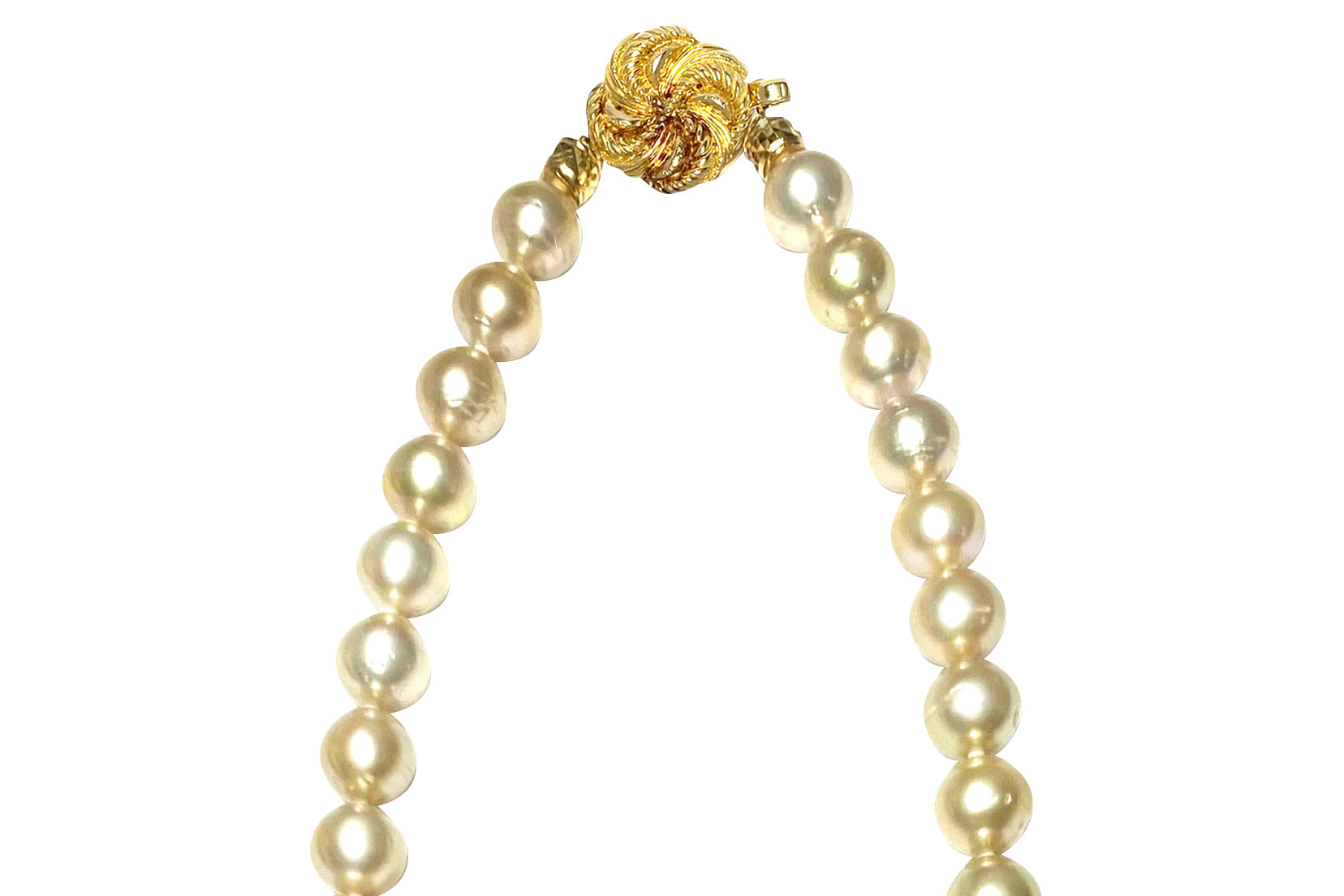South Sea Pearl K14白蝶パール（シャンパンカラー）ネックレス (NO.48626)