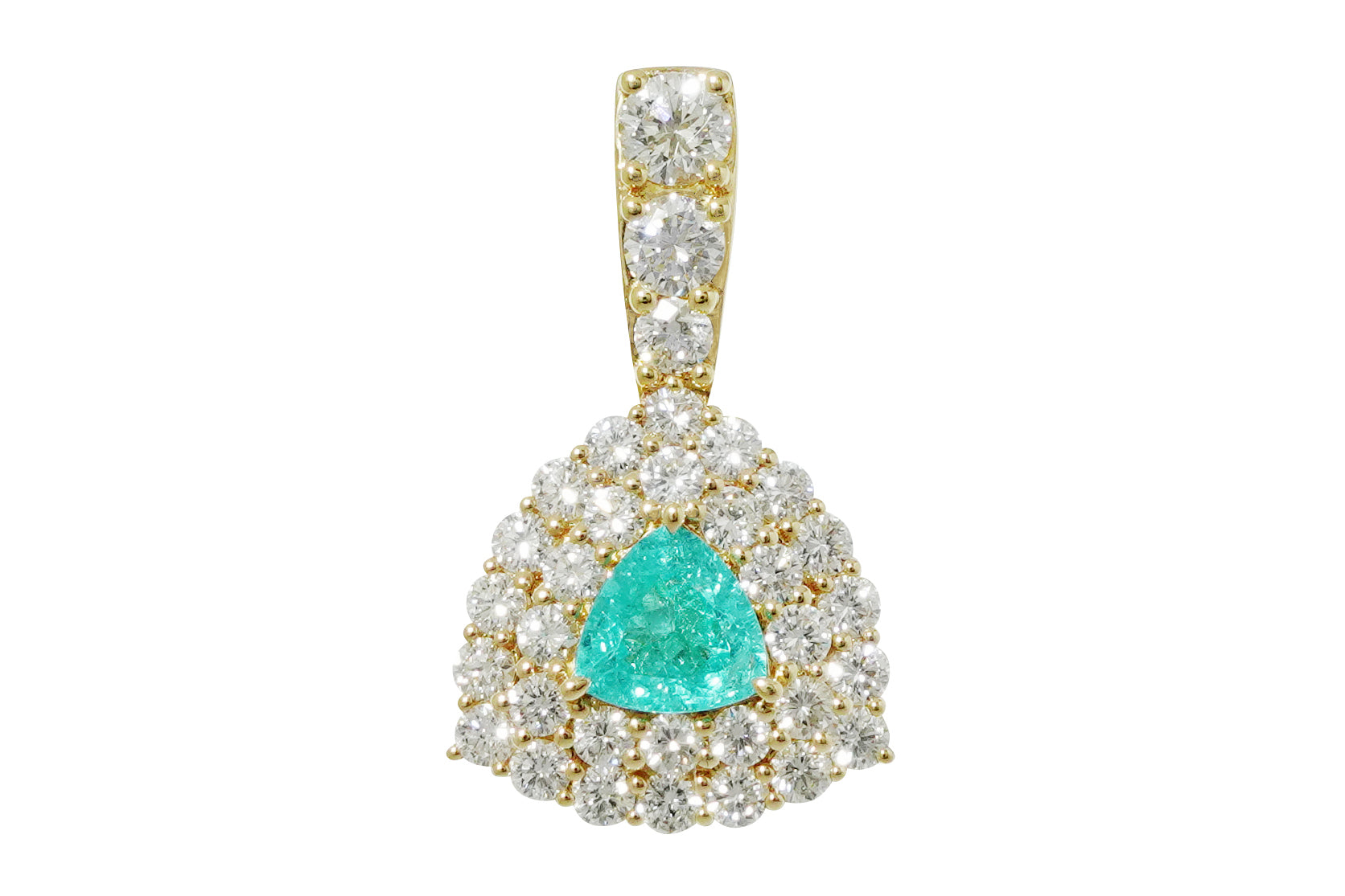 海外輸入 インボイス Paraiba Tourmaline K18パライバトルマリン ダイヤモンドペン アクセサリー