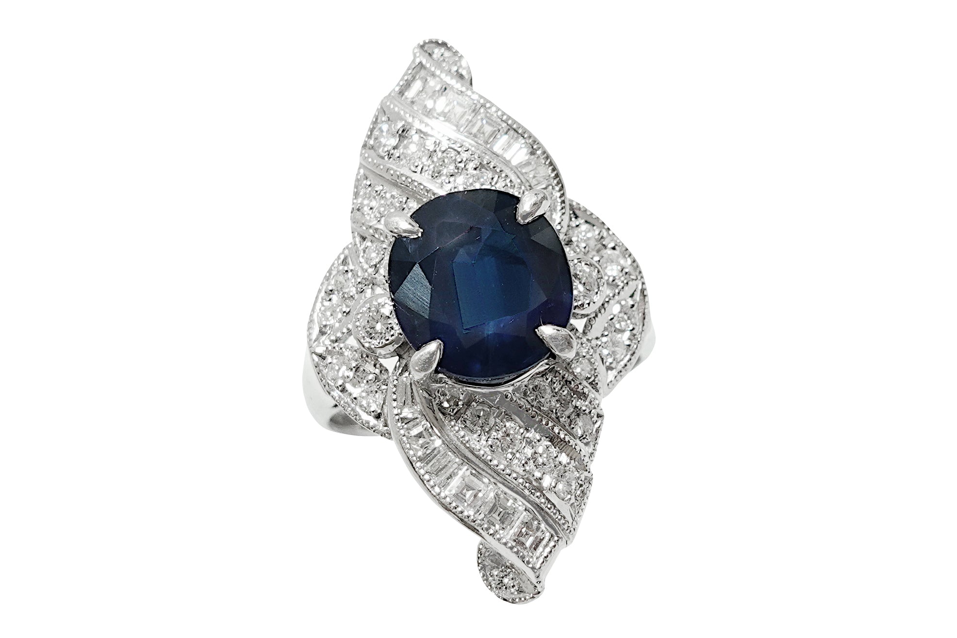 Sapphire Pt900サファイヤ ダイヤモンドリング (NO.48754) – JEX宝石ギャラリーオンラインショップ