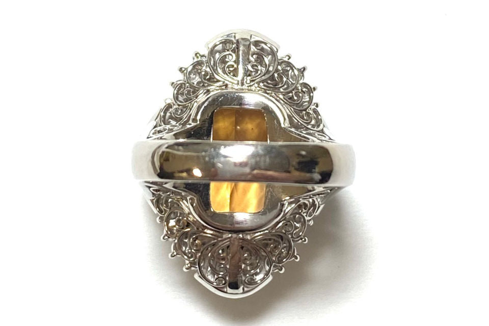 Imperial topaz Pt900インペリアルトパーズ ダイヤモンドリング (NO.48770)