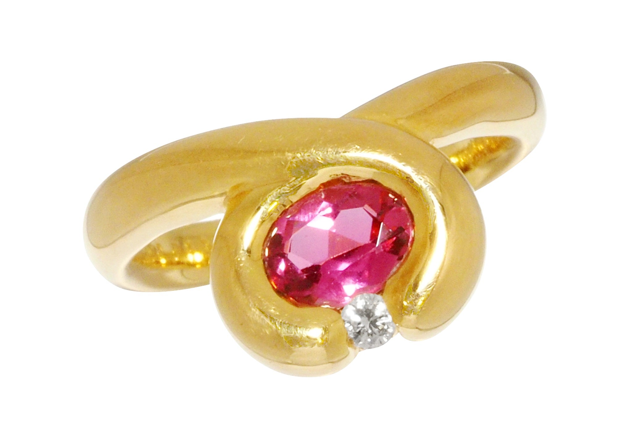 Pink Tourmaline K18ピンクトルマリン ダイヤモンドリング (NO.48846)