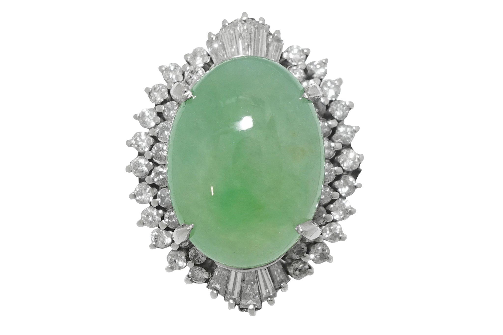 Jadeite Pt900翡翠 ダイヤモンドリング (NO.48944) – JEX宝石