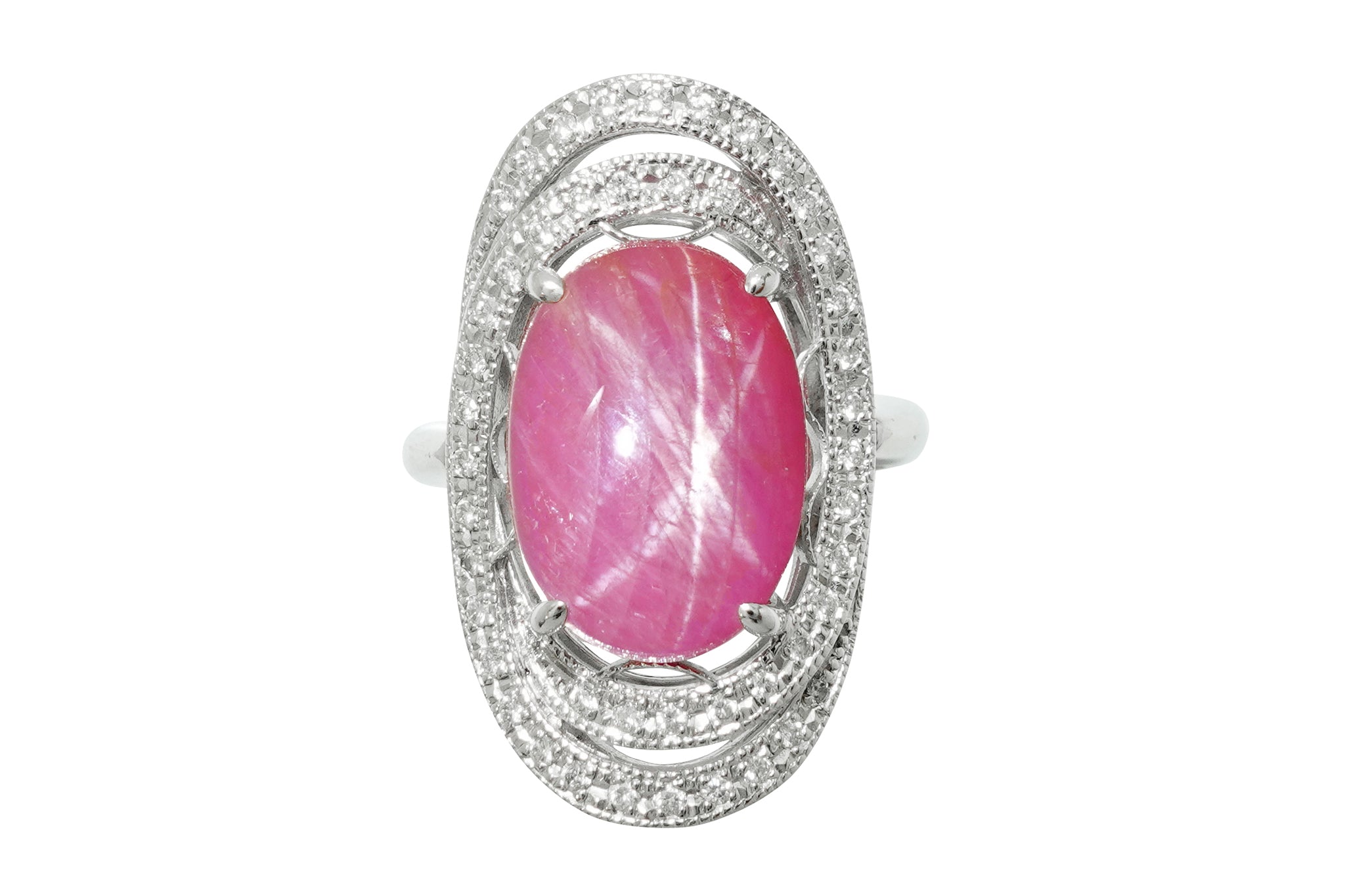 JH172★高級 スターサファイア1.36ct ダイヤ pt ヘッド 鑑別付 JH172☆高級 スターサファイア1.36ct ダイヤ pt ヘッド 鑑別付